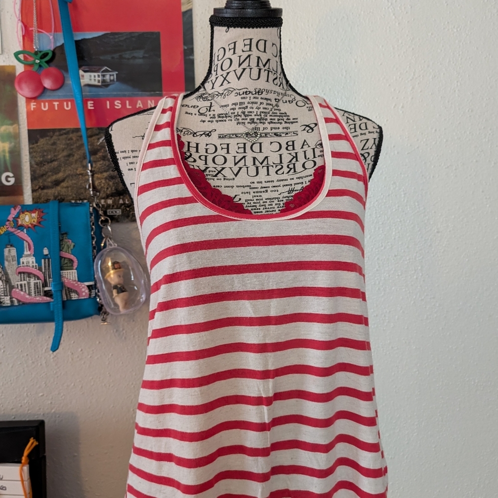 Charlotte Russe Y2K Vintage Knot Sailor Girl Tank Top